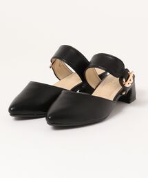 Realta | Realta(レアルタ)ゴールドモチーフポインテッドミュールサンダル(サンダル)