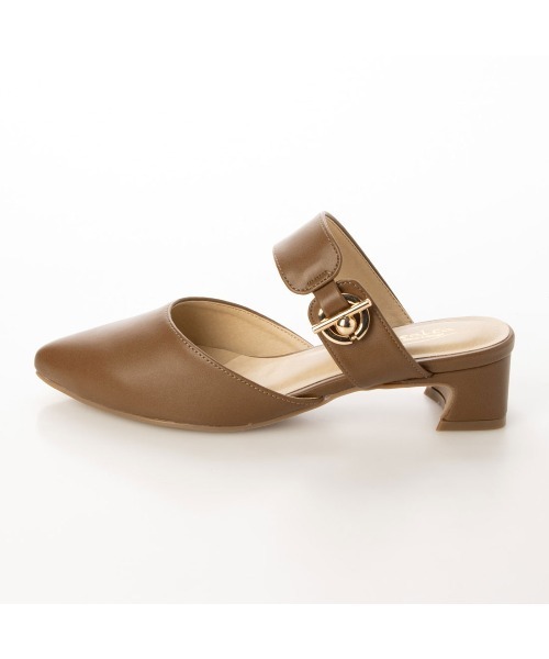 Realta（レアルタ）の「Realta(レアルタ)ゴールドモチーフポインテッドミュールサンダル（サンダル・レディース・ブラック/アイボリー/ブラウン・LL/M/L/S）」の11枚目の写真