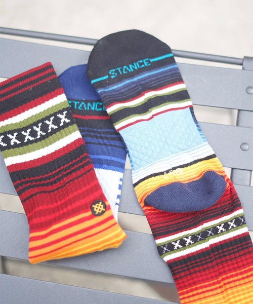 STANCE（スタンス）の「【STANCE/スタンス】CURREN ST CREW  メンズプリントソックス アシンメトリー（ソックス/靴下・メンズ・レッド・LARGE/SMALL）」の9枚目の写真