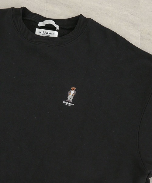SENSE OF PLACE by URBAN RESEARCH（センスオブプレイスバイアーバンリサーチ）の「『別注』『ユニセックス』TeddyBear×SENSE OF PLACE テディベアスウェットシャツ（スウェット・メンズ・ブラック/ブルー/グリーン/ライトベージュ・MEDIUM/LARGE）」の2枚目の写真