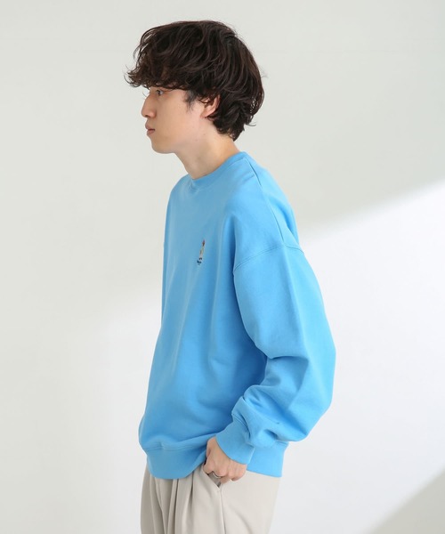 SENSE OF PLACE by URBAN RESEARCH（センスオブプレイスバイアーバンリサーチ）の「『別注』『ユニセックス』TeddyBear×SENSE OF PLACE テディベアスウェットシャツ（スウェット・メンズ・ブラック/ブルー/グリーン/ライトベージュ・MEDIUM/LARGE）」の22枚目の写真