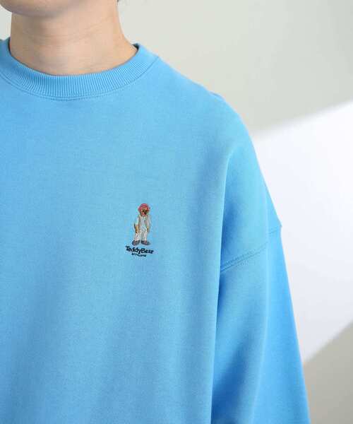 SENSE OF PLACE by URBAN RESEARCH（センスオブプレイスバイアーバンリサーチ）の「『別注』『ユニセックス』TeddyBear×SENSE OF PLACE テディベアスウェットシャツ（スウェット・メンズ・ブラック/ブルー/グリーン/ライトベージュ・MEDIUM/LARGE）」の18枚目の写真