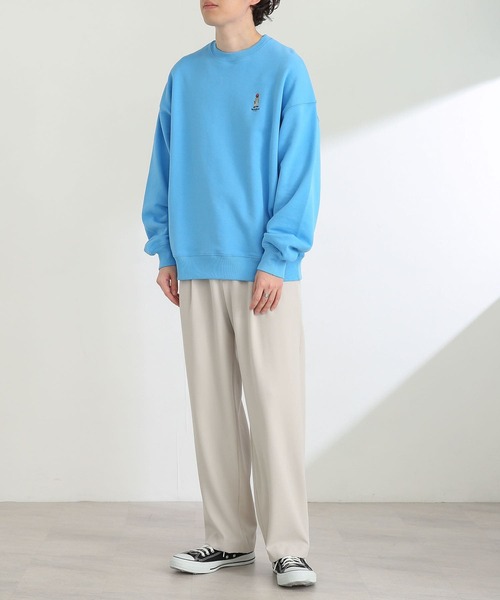 SENSE OF PLACE by URBAN RESEARCH（センスオブプレイスバイアーバンリサーチ）の「『別注』『ユニセックス』TeddyBear×SENSE OF PLACE テディベアスウェットシャツ（スウェット・メンズ・ブラック/ブルー/グリーン/ライトベージュ・MEDIUM/LARGE）」の14枚目の写真