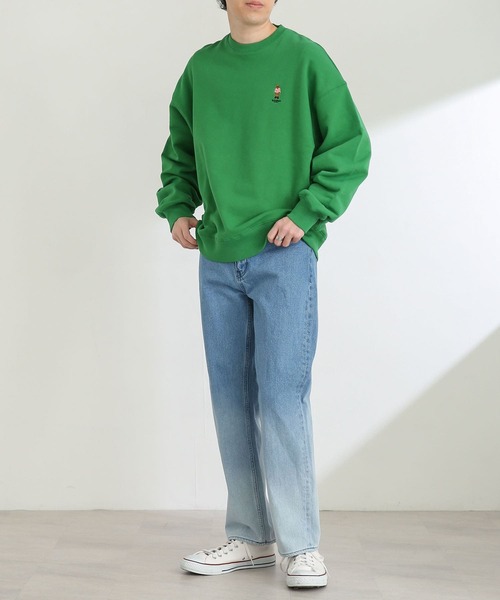 SENSE OF PLACE by URBAN RESEARCH（センスオブプレイスバイアーバンリサーチ）の「『別注』『ユニセックス』TeddyBear×SENSE OF PLACE テディベアスウェットシャツ（スウェット・メンズ・ブラック/ブルー/グリーン/ライトベージュ・MEDIUM/LARGE）」の19枚目の写真