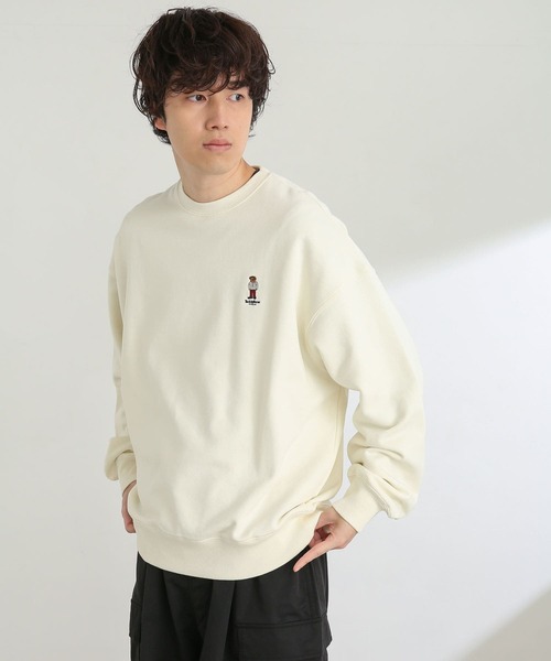 SENSE OF PLACE by URBAN RESEARCH（センスオブプレイスバイアーバンリサーチ）の「『別注』『ユニセックス』TeddyBear×SENSE OF PLACE テディベアスウェットシャツ（スウェット・メンズ・ブラック/ブルー/グリーン/ライトベージュ・MEDIUM/LARGE）」の20枚目の写真