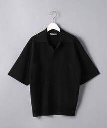 AURALEE ブラック　ニット　セーター ◇AURALEE（オーラリー）KID MOHAIR SHEER ポロニット（ニット