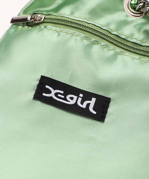 X-girl（エックスガール）の「METAL MESH BAG（ショルダーバッグ・レディース・オリーブ/シルバー・ONE SIZE）」の7枚目の写真