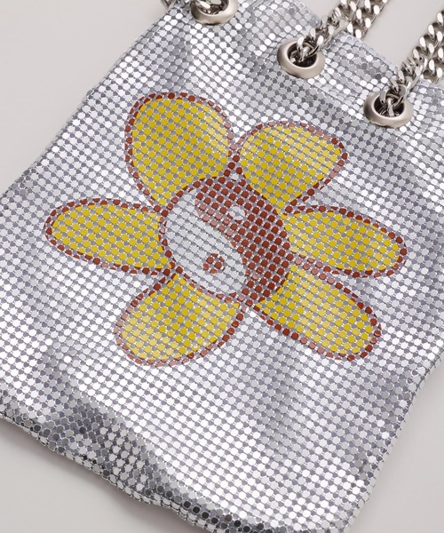 X-girl（エックスガール）の「METAL MESH BAG（ショルダーバッグ・レディース・オリーブ/シルバー・ONE SIZE）」の9枚目の写真