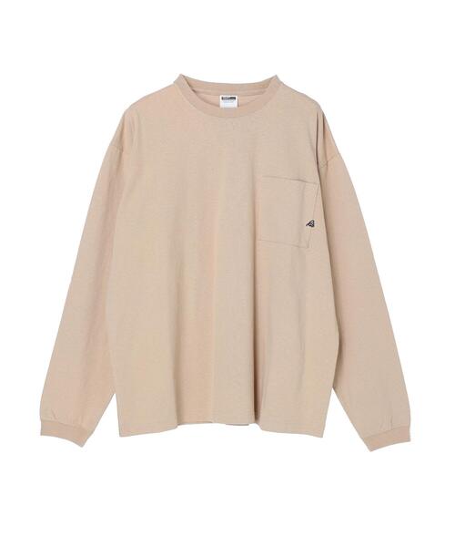 CRAFT STANDARD BOUTIQUE（クラフトスタンダードブティック）の「【汗染み防止加工】ワンポイントロゴロンTEE　＊（Tシャツ/カットソー・メンズ・ブラック/ベージュ/オフホワイト/カーキ・LL/S/M/L）」の6枚目の写真