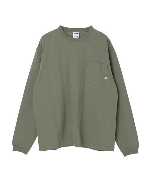 CRAFT STANDARD BOUTIQUE（クラフトスタンダードブティック）の「【汗染み防止加工】ワンポイントロゴロンTEE　＊（Tシャツ/カットソー・メンズ・ブラック/ベージュ/オフホワイト/カーキ・LL/S/M/L）」の5枚目の写真