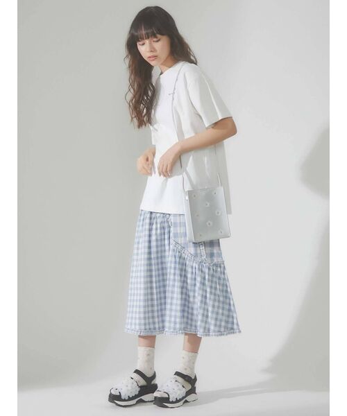 merry jenny（メリージェニー）の「アシメチェックフレアスカート（スカート・レディース・ブラック/ブルー/グレー・FREE）」の8枚目の写真