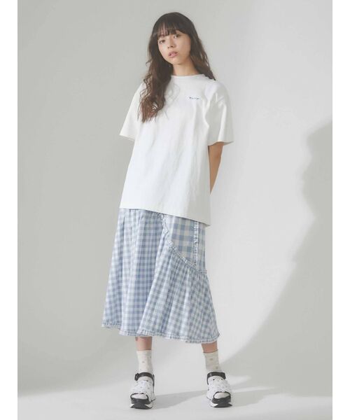 merry jenny（メリージェニー）の「アシメチェックフレアスカート（スカート・レディース・ブラック/ブルー/グレー・FREE）」の9枚目の写真