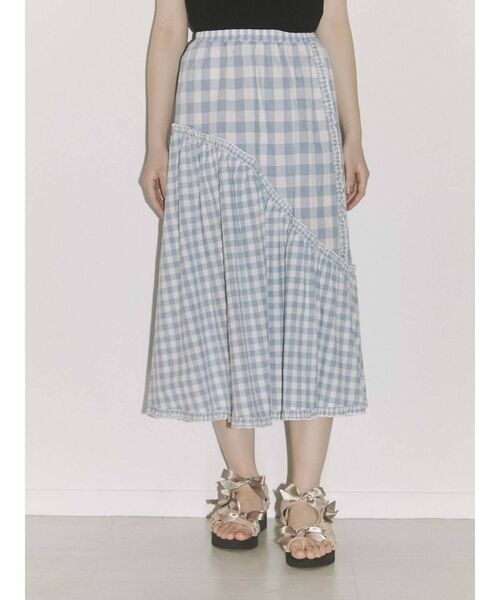 merry jenny（メリージェニー）の「アシメチェックフレアスカート（スカート・レディース・ブラック/ブルー/グレー・FREE）」の17枚目の写真