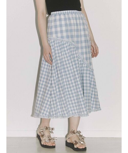 merry jenny（メリージェニー）の「アシメチェックフレアスカート（スカート・レディース・ブラック/ブルー/グレー・FREE）」の19枚目の写真