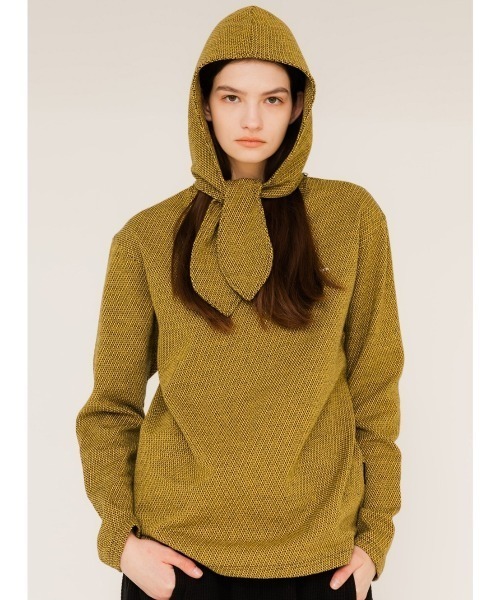 ANOTHERYOUTH（アナザーユース）の「【ANOTHERYOUTH/アナザーユース】scarf hood t/フーディ パーカー バラクラバ balaclava（パーカー・メンズ・ホワイト/ブラック/イエロー・ONE SIZE）」の12枚目の写真