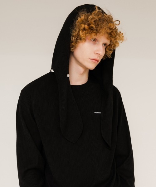 ANOTHERYOUTH（アナザーユース）の「【ANOTHERYOUTH/アナザーユース】scarf hood t/フーディ パーカー バラクラバ balaclava（パーカー・メンズ・ホワイト/ブラック/イエロー・ONE SIZE）」の21枚目の写真