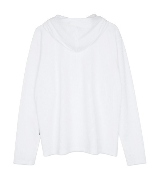 ANOTHERYOUTH（アナザーユース）の「【ANOTHERYOUTH/アナザーユース】scarf hood t/フーディ パーカー バラクラバ balaclava（パーカー・メンズ・ホワイト/ブラック/イエロー・ONE SIZE）」の4枚目の写真