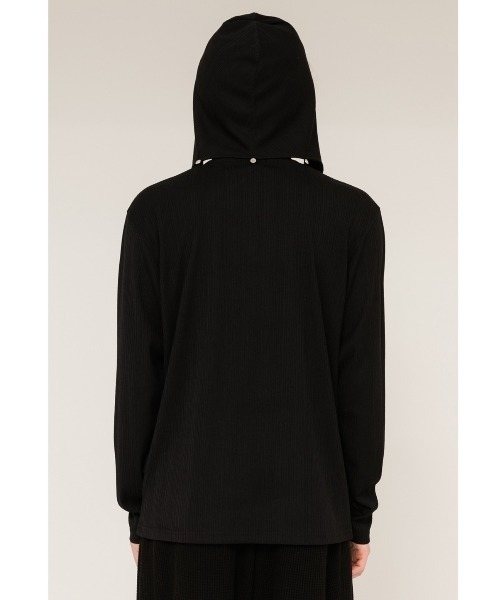 ANOTHERYOUTH（アナザーユース）の「【ANOTHERYOUTH/アナザーユース】scarf hood t/フーディ パーカー バラクラバ balaclava（パーカー・メンズ・ホワイト/ブラック/イエロー・ONE SIZE）」の6枚目の写真