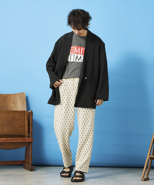 JOURNAL STANDARD relume(ジャーナルスタンダード レリューム)の「Reflax ワイドジャケット(テーラードジャケット・メンズ・ブラック/ベージュ/ネイビー・MEDIUM/LARGE)」の18枚目の写真