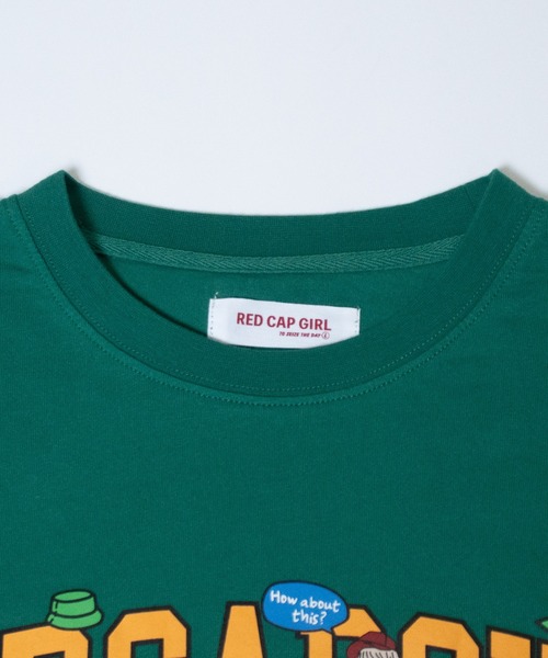 Red Cap Girl(レッドキャプガール)の「【1】〔Red Cap Girl/レッドキャップガール〕天竺プリント"LOGO GIRL"Tシャツ(Tシャツ/カットソー・メンズ・ホワイト/ブラック/サックスブルー/グリーン・MEDIUM/LARGE)」の6枚目の写真