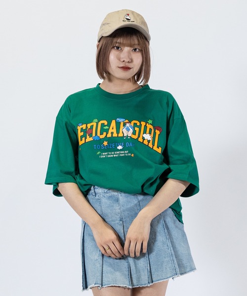 Red Cap Girl(レッドキャプガール)の「【1】〔Red Cap Girl/レッドキャップガール〕天竺プリント"LOGO GIRL"Tシャツ(Tシャツ/カットソー・メンズ・ホワイト/ブラック/サックスブルー/グリーン・MEDIUM/LARGE)」の16枚目の写真