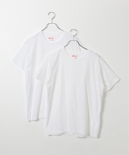 HANES(ヘインズ)の「【Hanes/ヘインズ】 2P Japan Fit クルーネックTシャツ(Tシャツ/カットソー・メンズ・ホワイト・LARGE/X-LARGE)」の1枚目の写真