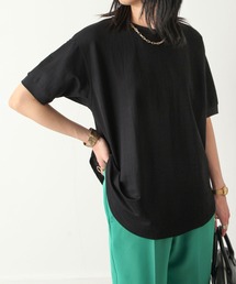 半袖ヘムラウンドTシャツ