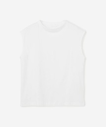 handvaerk | handvaerk | 60/2 ボトルネックノースリーブTシャツ WOMEN(Tシャツ/カットソー)