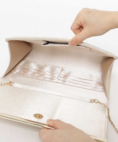 RODE SKO(ロデスコ)の「サブバッグ付3WAYパーティクラッチ(クラッチバッグ・レディース・ブラック/ゴールド/シルバー・ONE)」の19枚目の写真