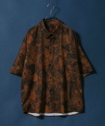 ANPAS | Georgette Total Pattern Print Big Silhouette Thickness Shirt/ジョーゼット 総柄プリント ビッグシルエット とろみシャツ セットアップ対応(シャツ/ブラウス)