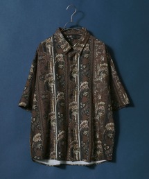 ANPAS | Georgette Total Pattern Print Big Silhouette Thickness Shirt/ジョーゼット 総柄プリント ビッグシルエット とろみシャツ セットアップ対応(シャツ/ブラウス)