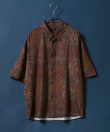ANPAS | Georgette Total Pattern Print Big Silhouette Thickness Shirt/ジョーゼット 総柄プリント ビッグシルエット とろみシャツ セットアップ対応(シャツ/ブラウス)