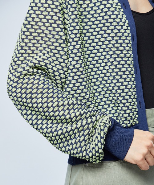 MATURED（マチュアード）の「【MATURED/マチュアード】シアージャガードニットカーデ（カーディガン/ボレロ・レディース・ネイビー/オレンジ/ブルー・FREE）」の15枚目の写真