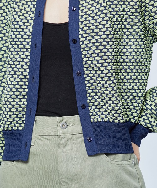 MATURED（マチュアード）の「【MATURED/マチュアード】シアージャガードニットカーデ（カーディガン/ボレロ・レディース・ネイビー/オレンジ/ブルー・FREE）」の16枚目の写真