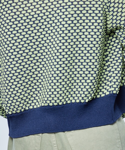 MATURED（マチュアード）の「【MATURED/マチュアード】シアージャガードニットカーデ（カーディガン/ボレロ・レディース・ネイビー/オレンジ/ブルー・FREE）」の18枚目の写真