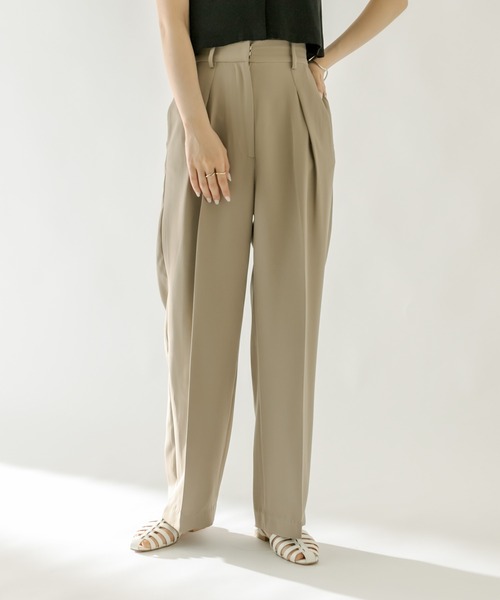 mystic（ミスティック）の「NEW センタープレスタックパンツ（スラックス・レディース・ネイビー/オリーブ/オレンジ・1/2）」の8枚目の写真