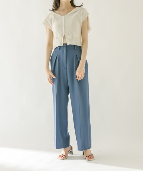 mystic（ミスティック）の「NEW センタープレスタックパンツ（スラックス・レディース・ネイビー/オリーブ/オレンジ・1/2）」の19枚目の写真