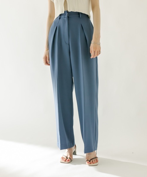 mystic（ミスティック）の「NEW センタープレスタックパンツ（スラックス・レディース・ネイビー/オリーブ/オレンジ・1/2）」の21枚目の写真