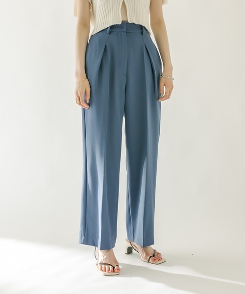 mystic（ミスティック）の「NEW センタープレスタックパンツ（スラックス・レディース・ネイビー/オリーブ/オレンジ・1/2）」の22枚目の写真