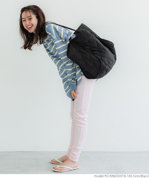 coca(coca)(コカ)の「キルティングトートバッグ(トートバッグ・レディース・ブラック/カーキ・ONE SIZE)」の10枚目の写真