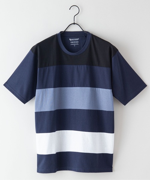 Blue Standard (ブルースタンダード)の「【BLUE STANDARD/ブルースタンダード】汗染みの目立ちにくいTシャツ ZEROSTAIN ゼロステイン 撥水性 UVカット 切り替えTシャツ(Tシャツ/カットソー・メンズ・ホワイト/ブラック/ネイビー/ホワイト系その他・MEDIUM/LARGE/X-LARGE)」の8枚目の写真