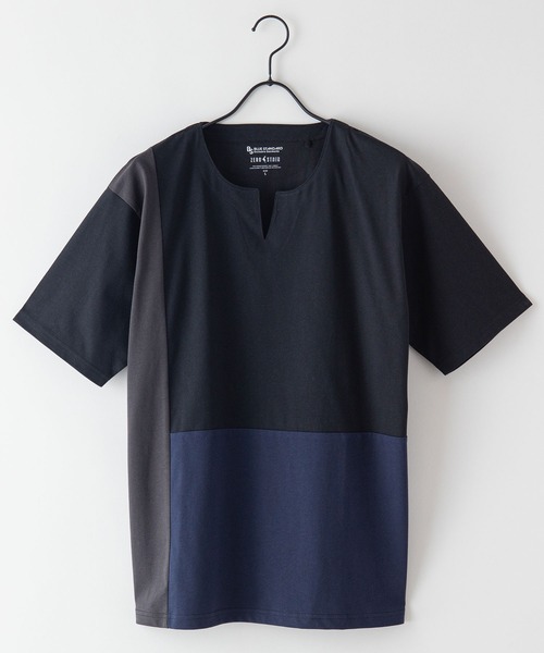 Blue Standard (ブルースタンダード)の「【BLUE STANDARD/ブルースタンダード】汗染みの目立ちにくいTシャツ ZEROSTAIN ゼロステイン 撥水性 UVカット 切り替えTシャツ(Tシャツ/カットソー・メンズ・ホワイト/ブラック/ネイビー/ホワイト系その他・MEDIUM/LARGE/X-LARGE)」の7枚目の写真