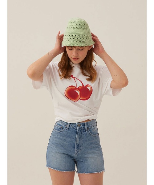 KIRSH(キルシー)の「KIRSH CHERRY DENIM SHORT PANTS LS デニムショートパンツ(デニムパンツ・レディース・ブラック/ブルー・SMALL/MEDIUM)」の4枚目の写真