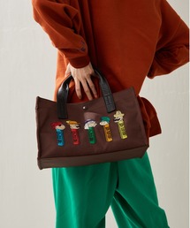 ear PAPILLONNER | ”PEZ(ペッツ)×ear" 刺繍横長トートバッグ　ZOO(トートバッグ)