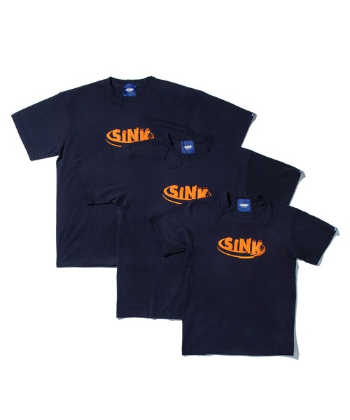 SINK kotohayokozawa（シンク コトハヨコザワ）の「【Nukeme×SINK】GLITCH EMBROIDERY  LOGO Tshirt（Tシャツ/カットソー・レディース・ライトブルー/ネイビー/ホワイト・XL/L/S）」の4枚目の写真