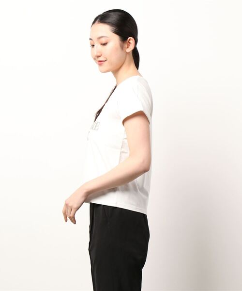 ANDGEEBEE（アンジービー）の「ロゴ刺繍ミニT（Tシャツ/カットソー・レディース・ホワイト/オートミール・MEDIUM）」の20枚目の写真