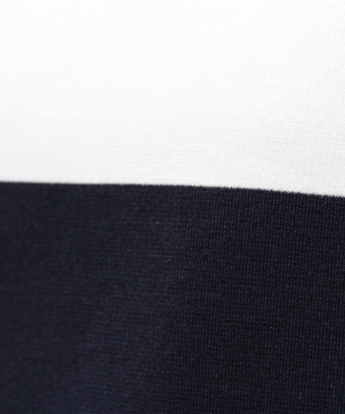 CIAOPANIC（チャオパニック）の「【Ciaopanic】ビッグボーダーオフタートル（Tシャツ/カットソー・レディース・グレー/ネイビー・FREE）」の3枚目の写真