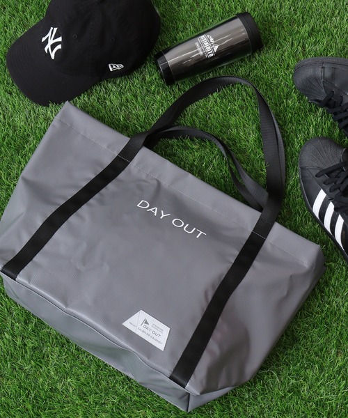 DAY OUT(デイアウト)の「DAY OUT Beach-W handle Tote Bag(トートバッグ・メンズ・ブラック/ホワイト/グレー・FREE)」の3枚目の写真