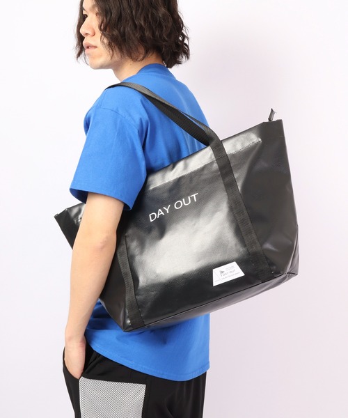 DAY OUT(デイアウト)の「DAY OUT Beach-W handle Tote Bag(トートバッグ・メンズ・ブラック/ホワイト/グレー・FREE)」の2枚目の写真