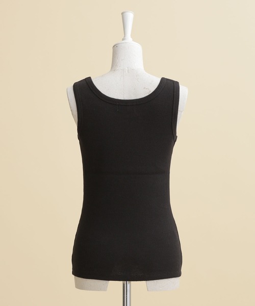 NANO universe(ナノユニバース)の「LB.04/リブタンクトップ(タンクトップ・レディース・ホワイト/ブラック/ベージュ/ライトカーキ・FREE)」の10枚目の写真